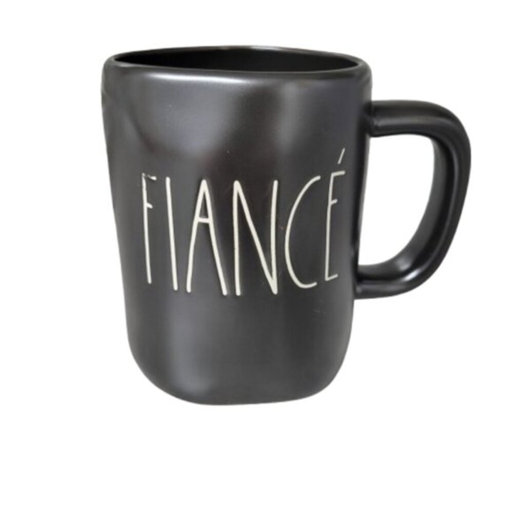CLEARANCE Rae Dunn "FIANCE" Black Coffee Tea Mug Cup